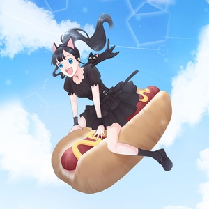 Обложка для Auralnauts, GrimesAI - 1-900-Hotdog Anime Theme (feat. GrimesAI)