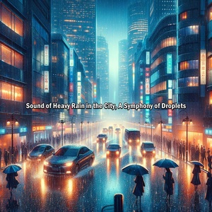 Обложка для Rain Falling, Rain to Meditate, Rainy Night - Urban Cascade, The Resonance of Rainfall